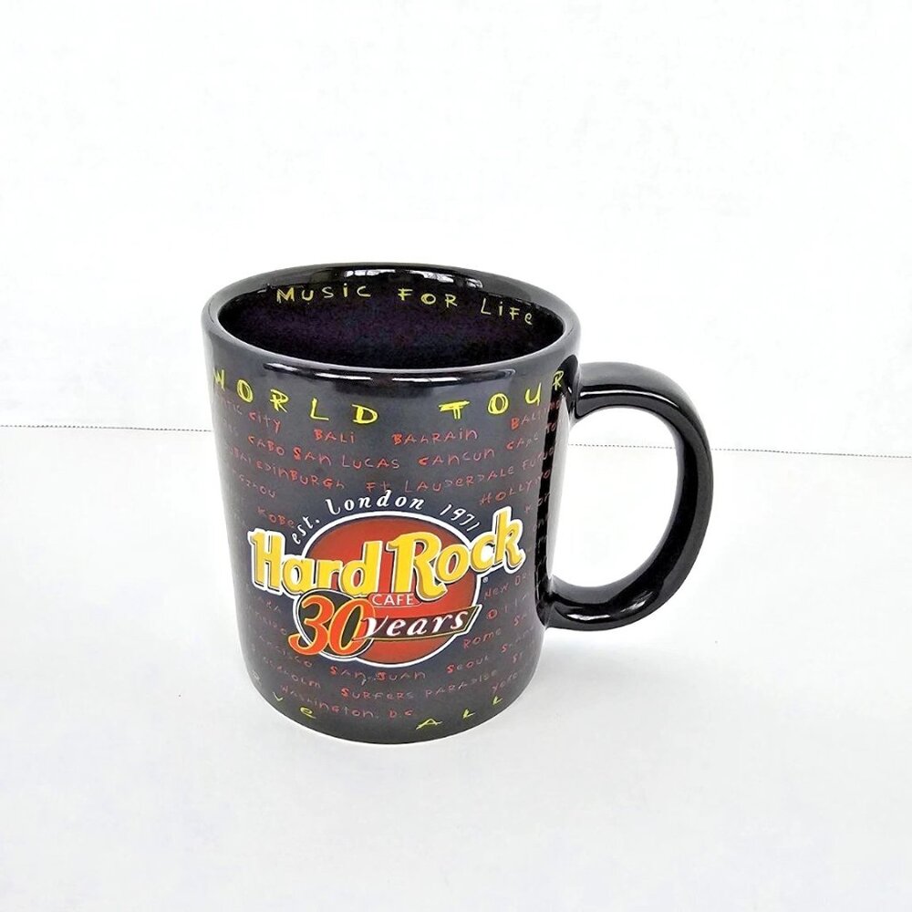 Hard Rock Cafe Memphis 30 Year World Tour Music For Life Large 20 Oz Coffee Mug